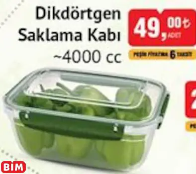DİKDÖRTGEN SAKLAMA KABI DİKDÖRTGEN SAKLAMA KABI